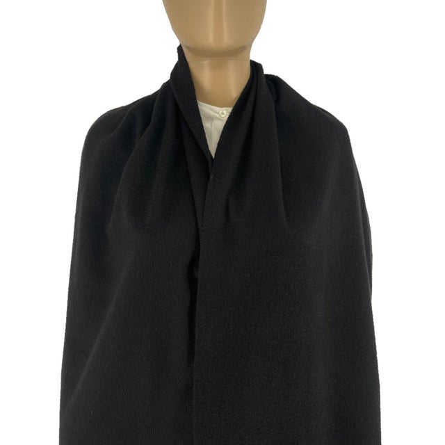 Ing. Loro Piana Black Solid 100% Cashmere Scarf