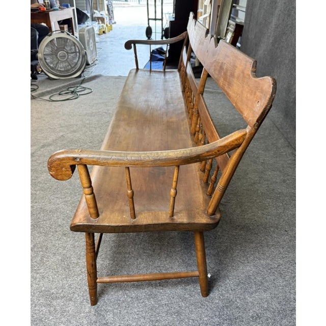19th Century Solid Maple Bench For Sale In Raleigh - Image 6 of 12