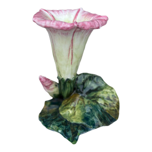 Majolica Morning Glory Vase Jerome Massier, Circa 1900