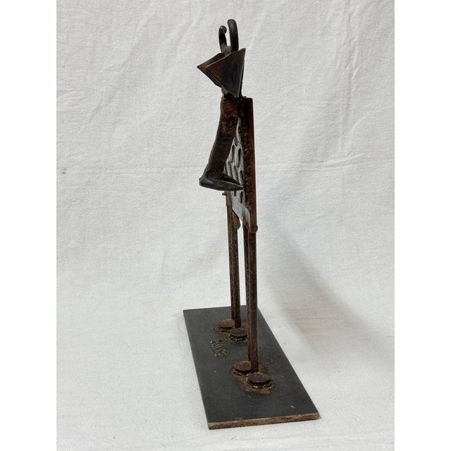 On Hold-Vintage Bill Heise Metal Bull Sculpture For Sale - Image 10 of 11