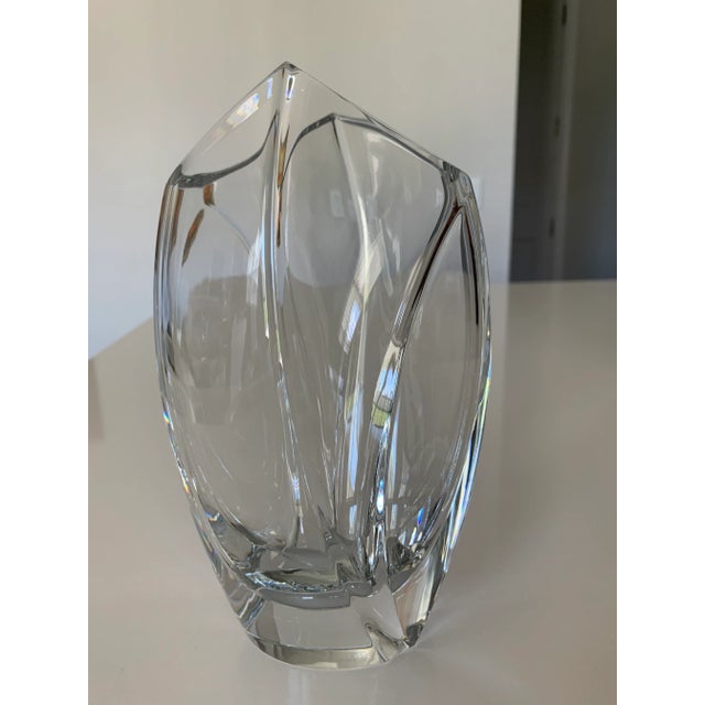 Baccarat 1980s Baccarat France Giverny Crystal Flower Vase For Sale - Image 4 of 12
