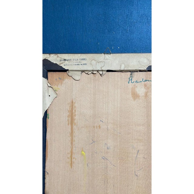 Mid-Century Florentine Oil Painting on Board – Italian Vintage Art For Sale - Image 4 of 5