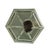 A Vintage “Visual Comfort” Style Iron Celadon Green Chandelier For Sale - Image 10 of 11