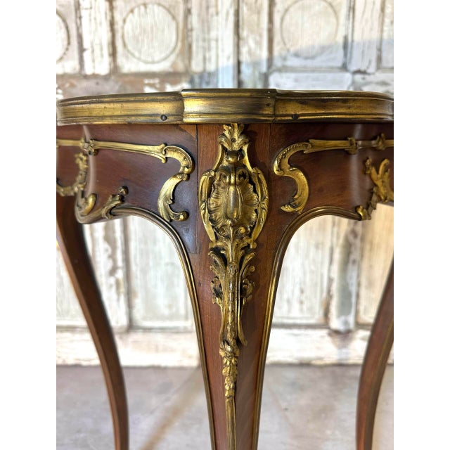 Wood Antique Napoleon III Coffee Table, 1890s For Sale - Image 7 of 11