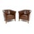 Brown Vintage Swedish Leather Armchairs, 1950s, Set of 2 For Sale - Image 8 of 8
