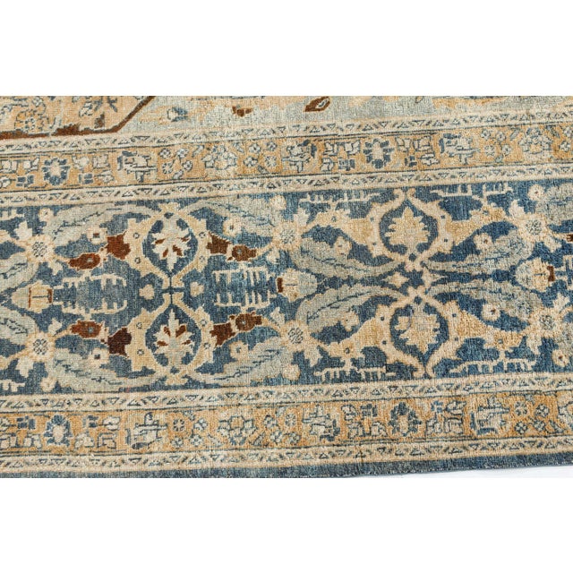 Fine Antique Persian Tabriz Handmade Wool Rug For Sale In New York - Image 6 of 8