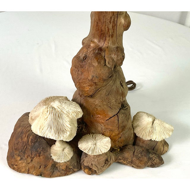 1960s Folk Art, Tree Form, Rustic Country Table Lamp For Sale - Image 9 of 10