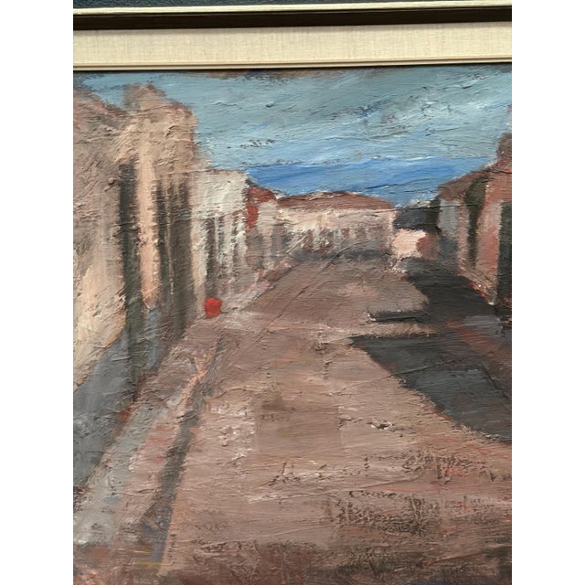 Jean Ragnar, Village Street with Houses, 1960s, Oil Painting on Canvas, Framed For Sale - Image 17 of 18