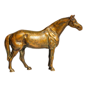 Wonderful Vintage Bronze Standing Horse Statue Sculpture Equestrian Home Decor