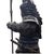 Bronze Japanese Samurai Bronze Tone Warrior Sculpture on Custom Wood Base 18" For Sale - Image 8 of 15