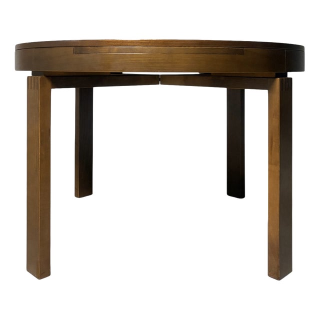 Vintage Extendable Brutalist Round Table, 1960s For Sale