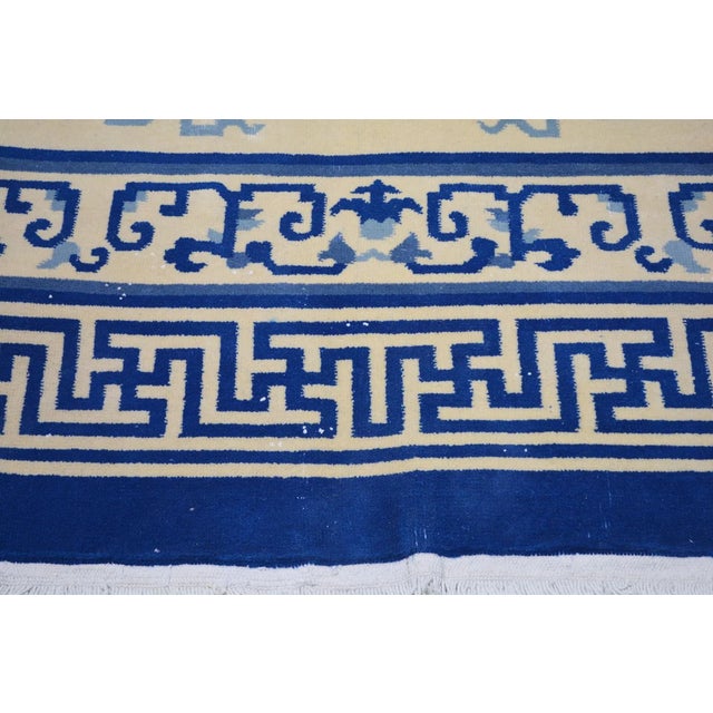Vintage Chinese Art Deco Hand Knotted Wool Rug, 9'6'' X 13'2'' For Sale In New York - Image 6 of 6