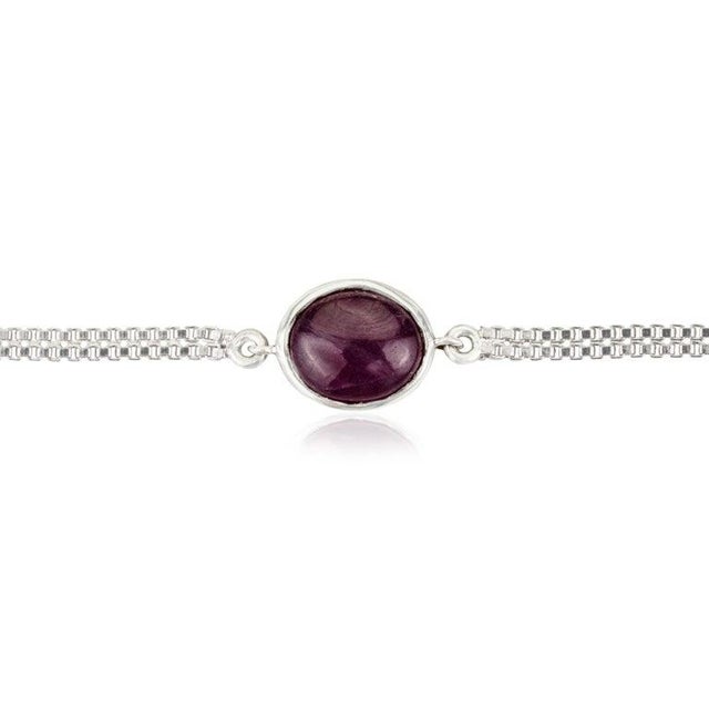 Ruby Red 10.61 Ct Natural Ruby Chain Unisex Bracelet in 925 Silver For Sale - Image 8 of 14