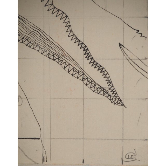 Modern Jean-Claude Silbermann, Sneaky Signs: The Sea Animal, Original Ink Drawing For Sale - Image 3 of 6