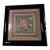 Vintage Asian Embroidered Silk Tapestry Butterfly and Flowers Framed For Sale
