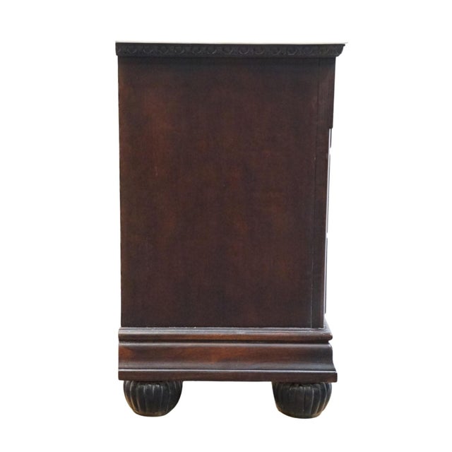 Collezione Europa Cachat Collection Cherry Contemporary Traditional 30" Three Drawer Nightstand W. White Granite Top For Sale - Image 12 of 13