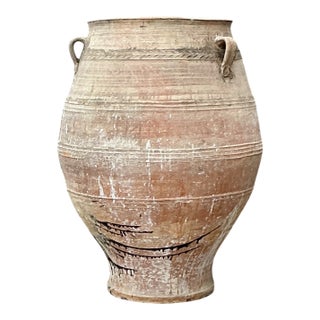 Vintage Monumental Turkish Terracotta Vessel For Sale
