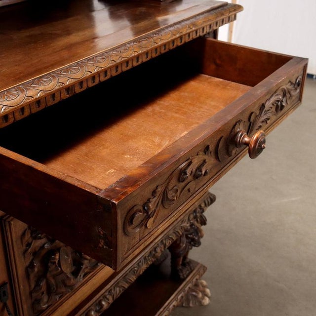 Antique Italian Cupboard in Walnut For Sale - Image 13 of 16