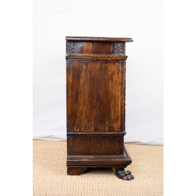 Brown 18th Century Carved Oak Italian Cabinet For Sale - Image 8 of 16