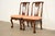Mid-Century Modern Drexel Heritage Hollywood Regency Chinoiserie Sculpted Mahogany Side Chairs or Dining Chairs, Pair For Sale - Image 3 of 15