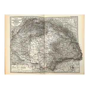 1877 Stieler Map of Hungary
