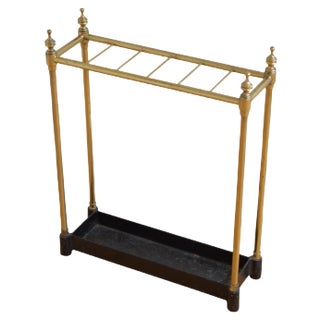 Victorian Brass Umbrella Stand For Sale
