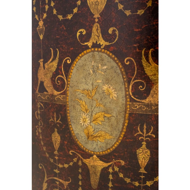 Pair Decorative Crafts Adams Paint Decorated Commodes For Sale - Image 9 of 18