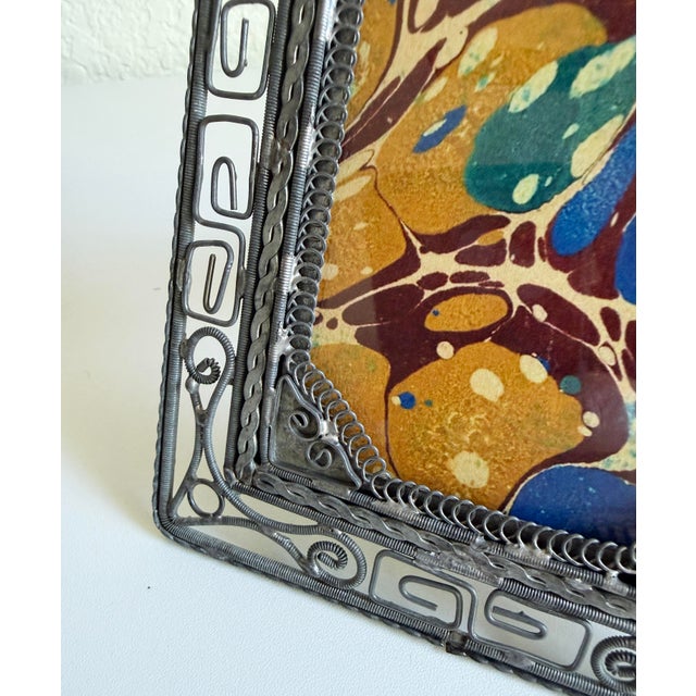 Vintage Filigree Wirework Picture Frame For Sale - Image 4 of 9