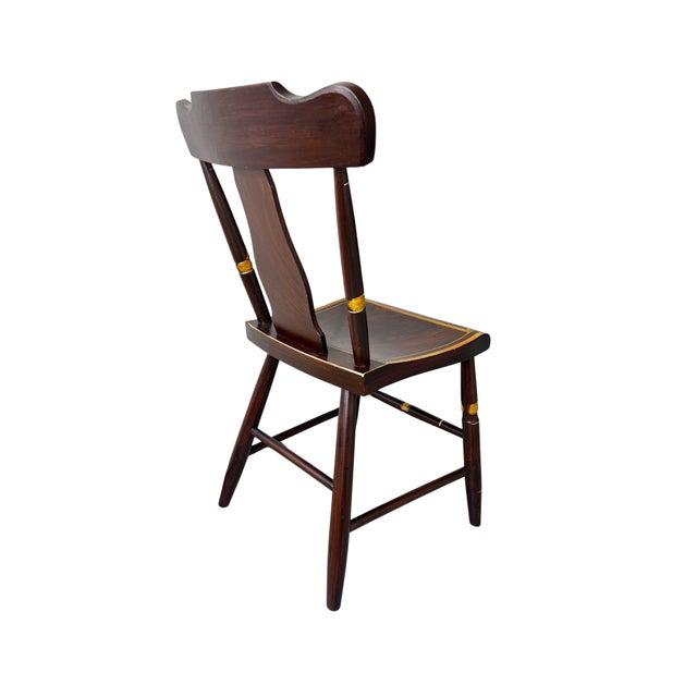Set of 6 American "Fancy" Painted Dining Chairs For Sale In New York - Image 6 of 6