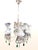 Forest Green French Style Silver Chandelier with Swarovski Crystal Pendants, 1980 For Sale - Image 8 of 9