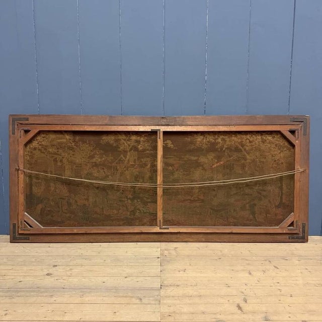 Large Woven Gobelin Tapestry in a Wooden Frame For Sale - Image 18 of 18