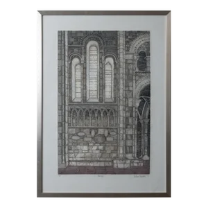 Valerie Thornton - Romsey Abbey Etching