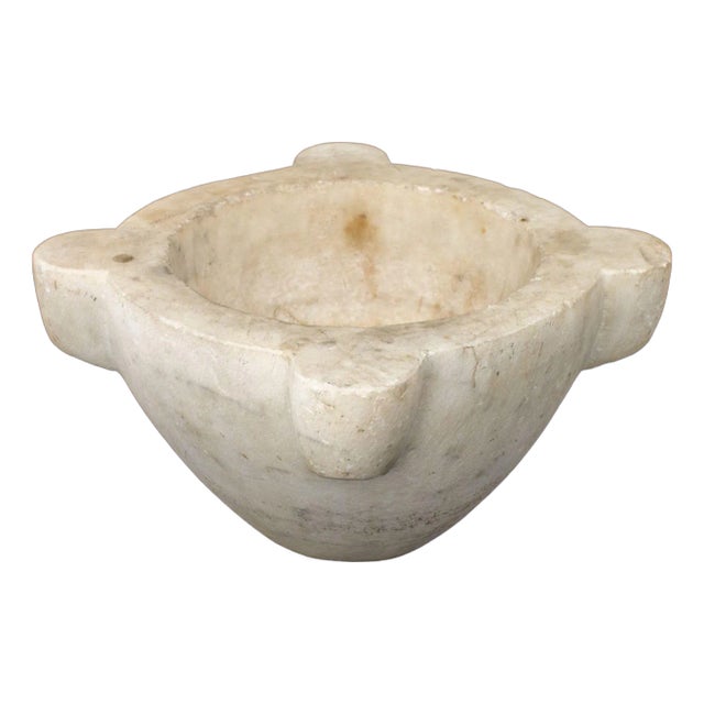 French White Marble Mortar, 18th C. For Sale