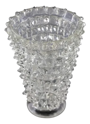 Rostrato Vase in Murano Glass attributed to Barovier & Toso, 1940s