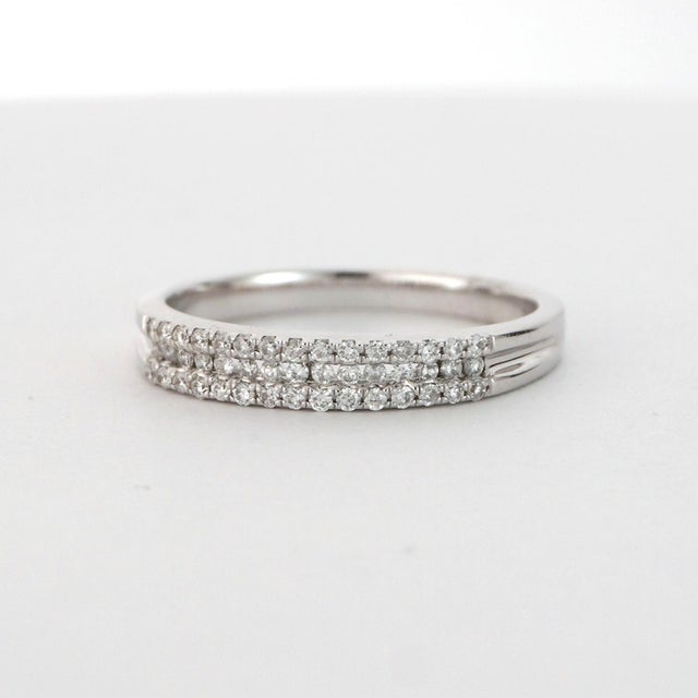 14k Gold Ring With 0.3 Carat Diamonds Size 7 Resizable For Sale - Image 15 of 18