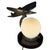 1980s Art Deco Machined Age Aluminum Fighter Airplane Table Lamp by Sarsaparilla For Sale - Image 10 of 11