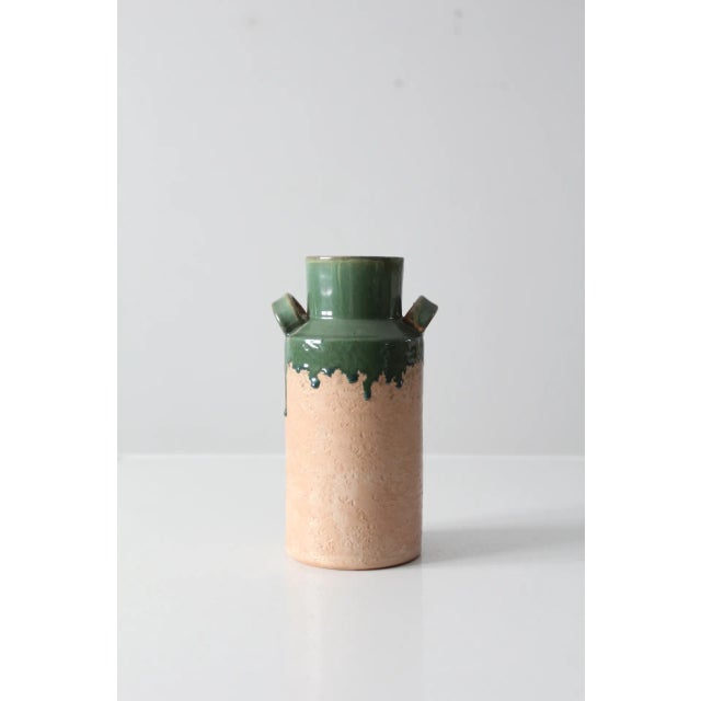 Vintage Italian Terra Cotta Drip Glaze Vase For Sale - Image 11 of 11