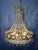 French Brass and Crystal Cascading Chandelier, 1960s For Sale - Image 9 of 10