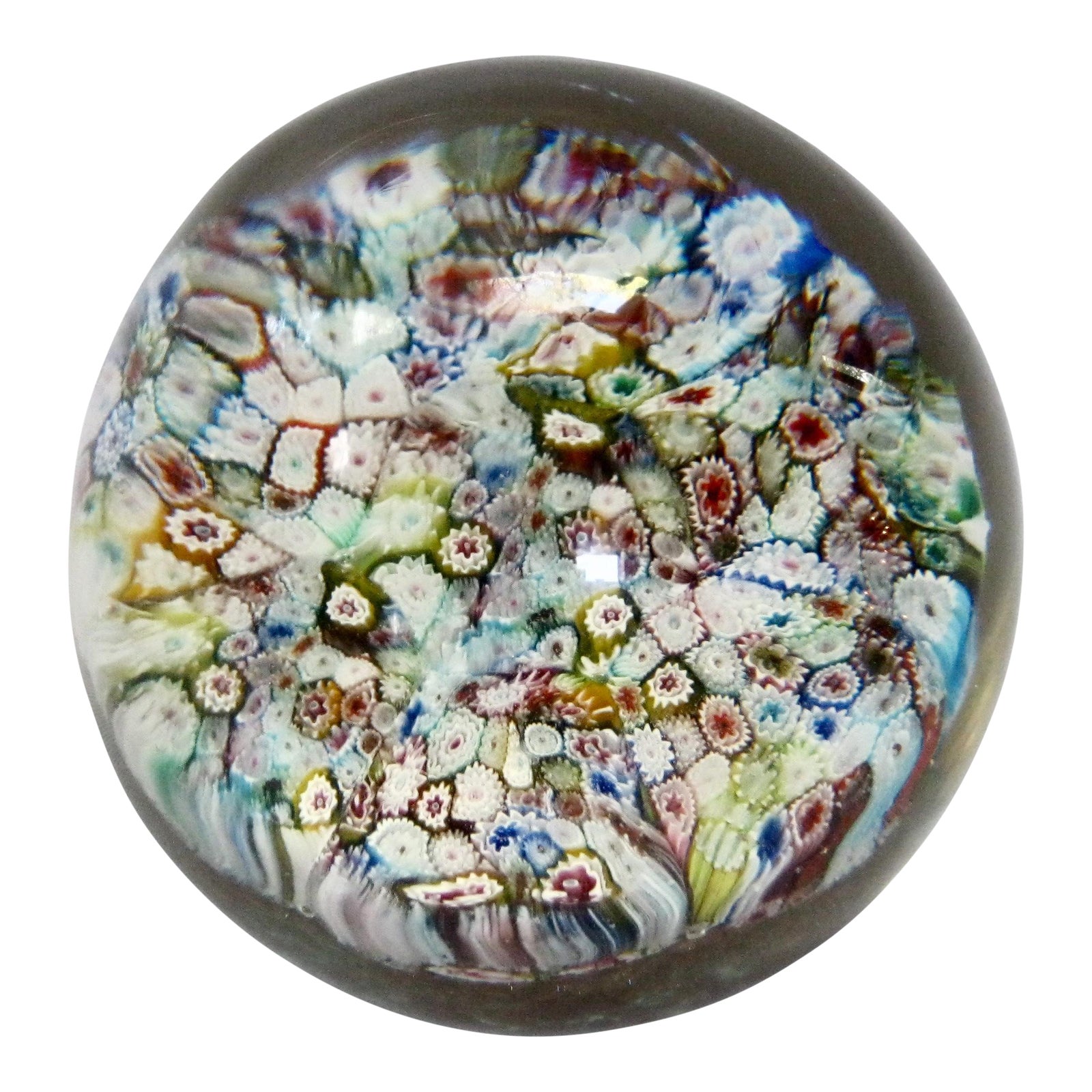 Italian Murano Glass Millefiori Paperweight Chairish