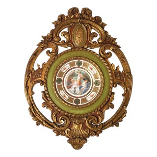 Elaborately Framed Cabinet Plate, Germany, Circa 1900 For Sale