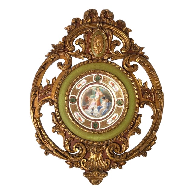 Elaborately Framed Cabinet Plate, Germany, Circa 1900 For Sale