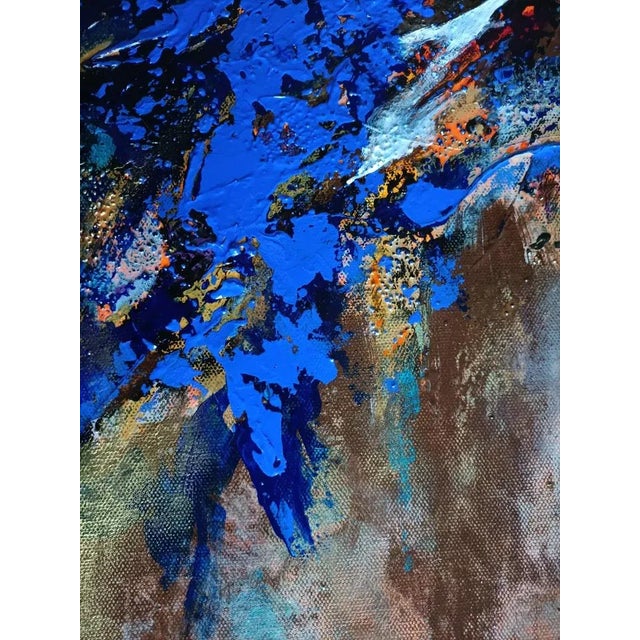 Contemporary Christiane Hess, Flamme Bleue, 2022, Acrylic on Canvas For Sale - Image 3 of 4