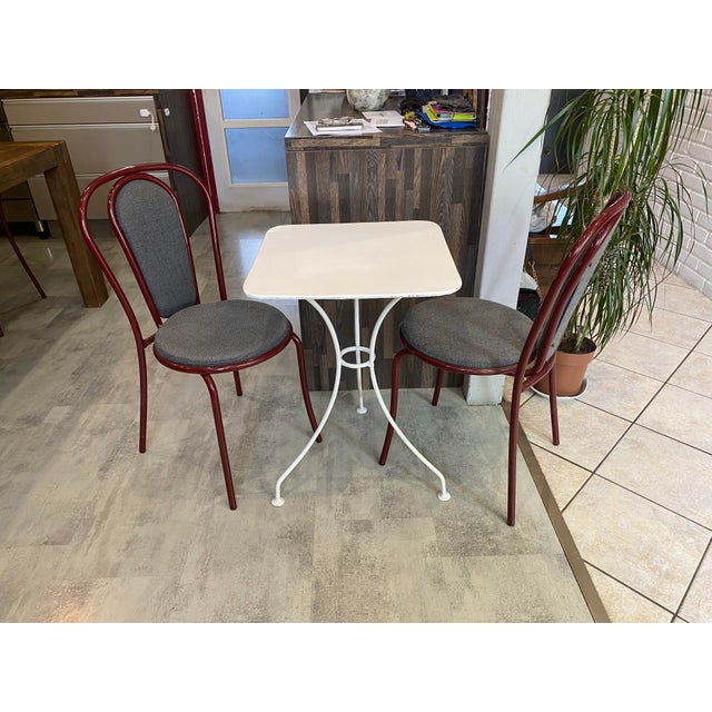 Square White Garden Table in Metal, 1950s For Sale - Image 17 of 18