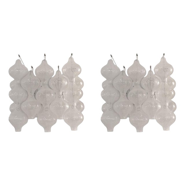 1960s Pair of J.T. Kalmar 'Tulipan' Wall Sconces For Sale