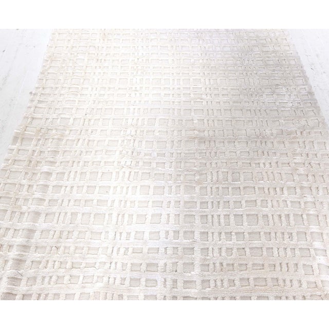 Contemporary Geometric High Low Knotted Rug by Doris Leslie Blau For Sale - Image 4 of 8