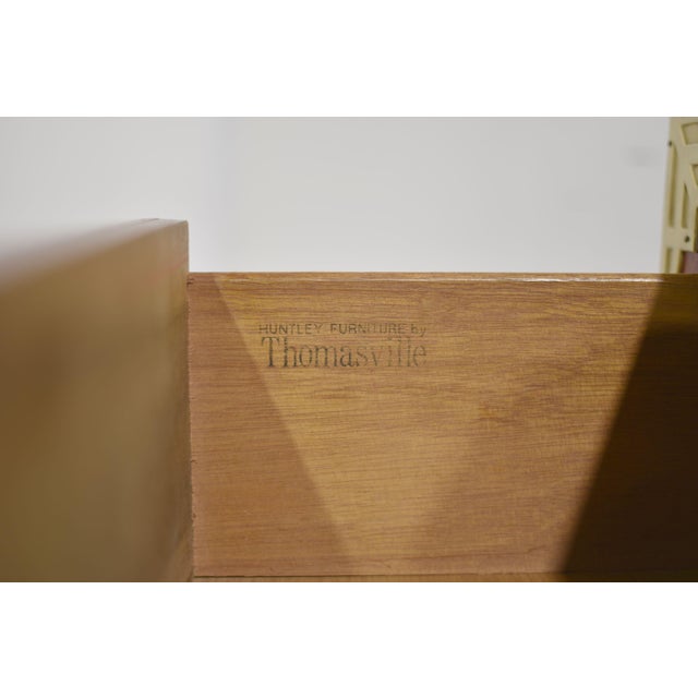 Auburn 1970s Campaign Chinoiserie Nightstand by Huntley for Thomasville, Double-Ring Hardware For Sale - Image 8 of 9