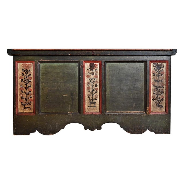 Swedish 18th Century Painted Coffer-Trunk For Sale - Image 15 of 18