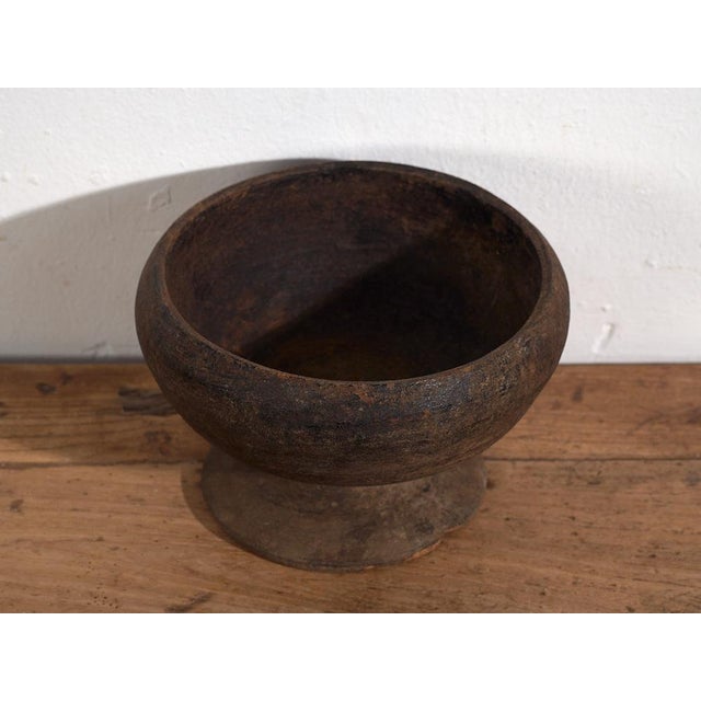 Antique Tibetan Wooden Bowl For Sale - Image 5 of 6