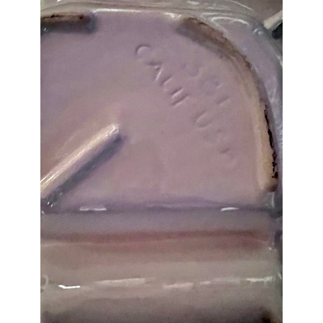 1980s California Pottery 3-Section Serving Dish Calif 381 Wht Tabletop Platter For Sale - Image 9 of 10