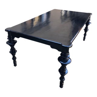 Mediterranean Noir Ferret Dining Table For Sale